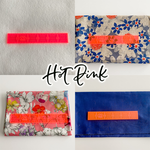 Hot Pink OklaRuler : 1" x 6" Clear Ruler
