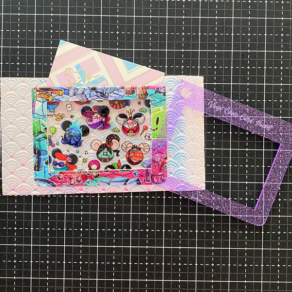 Purple Glitter ID Pocket - Acrylic Template