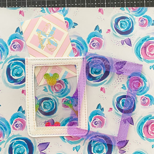Purple Glitter ID Pocket - Acrylic Template