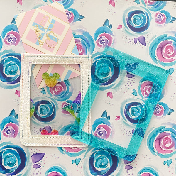 Glitter Aqua ID Pocket - Acrylic Template