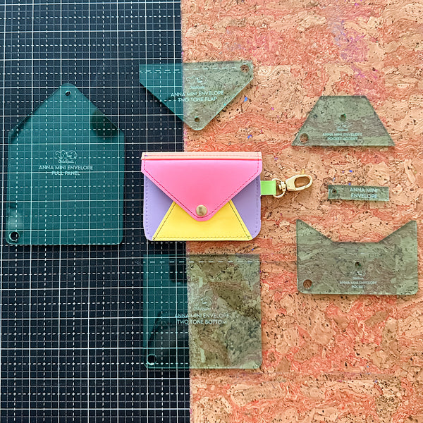 Anna Mini Envelope Set of 6 - Light Green -  Acrylic Template