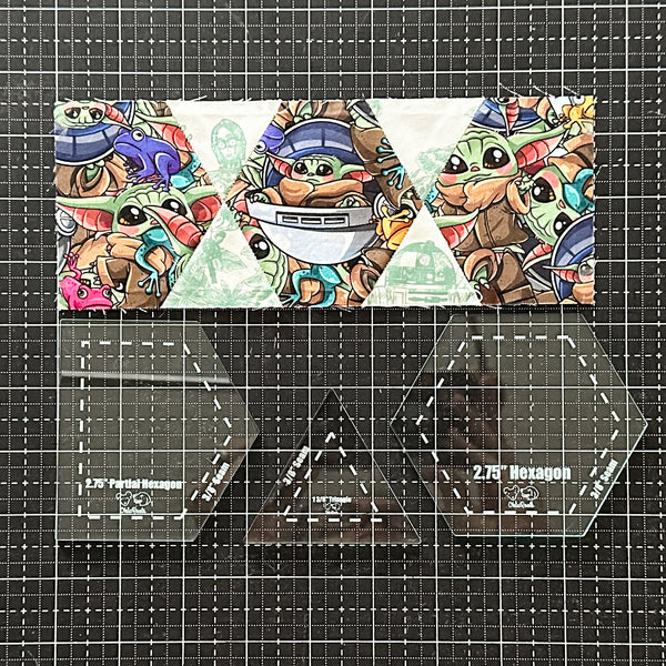 English Paper Piecing Set of 3 - "Nom Nom" Style - Soda - Acrylic Template