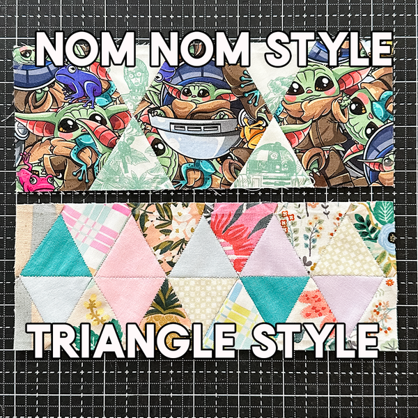 English Paper Piecing "Nom Nom" and 1 3/8" Triangle Styles PDF and SVG - PROCEEDS GO TO CHARITY