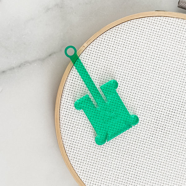 Emerald (Mint) Green - Hanging Embroidery Floss Holder - Sold Individually