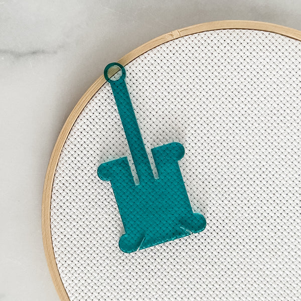 Teal - Hanging Embroidery Floss Holder - Sold Individually
