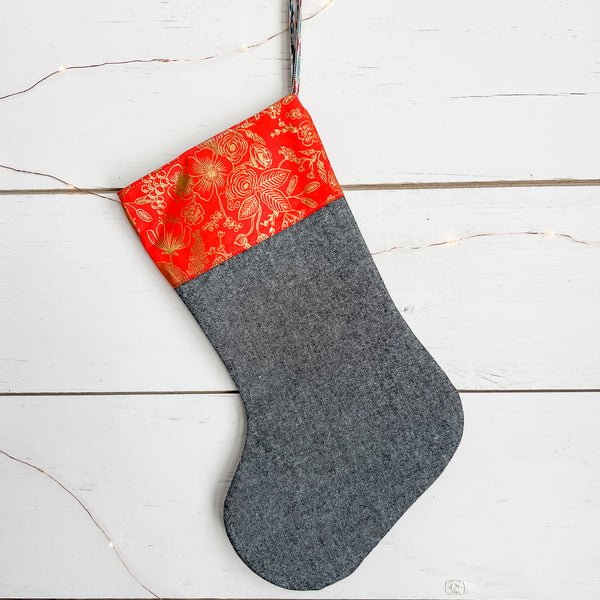 As Seen On OklaRoots! Reversible Holiday Stocking - Large - Classic