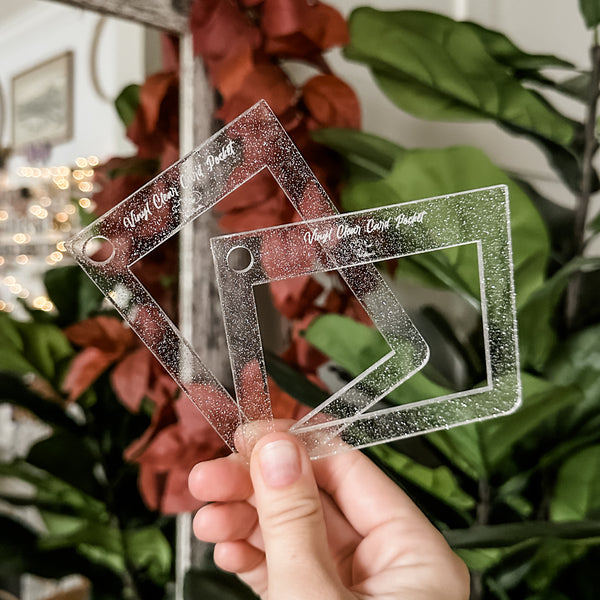 Clear Glitter - ID Pocket - Acrylic Template