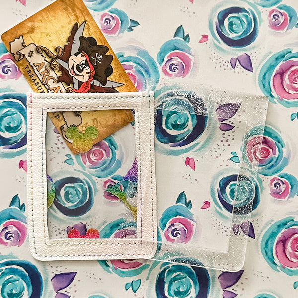 Clear Glitter - ID Pocket - Acrylic Template