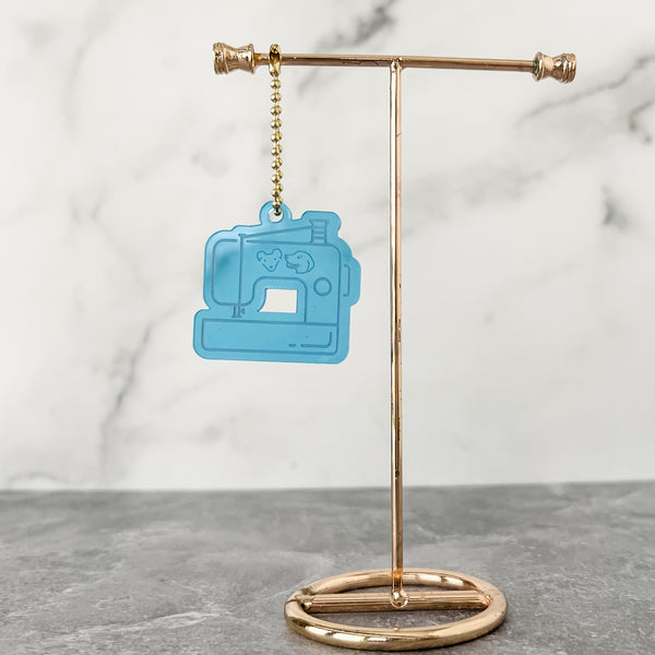 Sewing Machine - Blue - Hanging Charm - Sold Individually