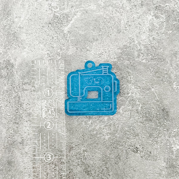 Sewing Machine - Blue - Hanging Charm - Sold Individually