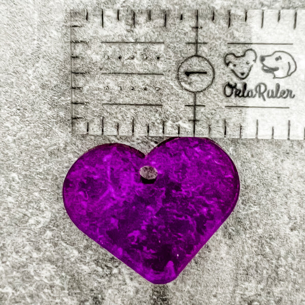 Heart - Purple - Hanging Charm - Sold Individually
