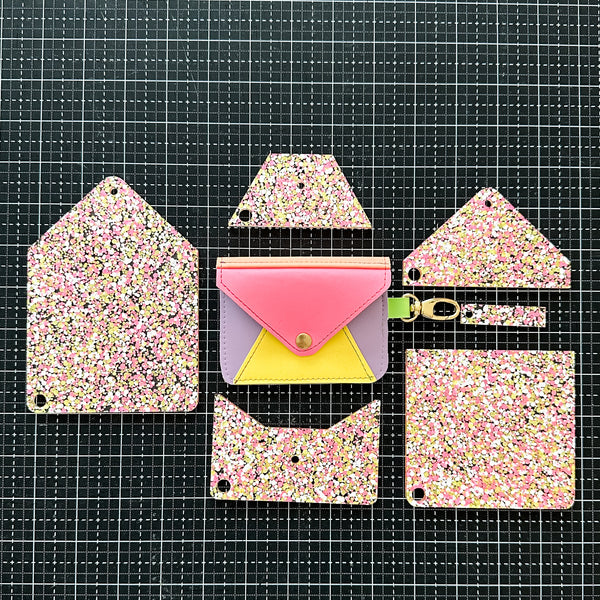 Anna Mini Envelope Set of 6 - Tropical Pink Dot -  Acrylic Template