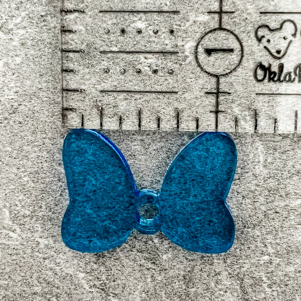 Mini Bow - Blue - Hanging Charm - Sold Individually