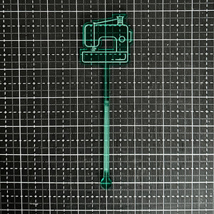 Sewing Machine Drink Swizzle Stick - Mint - Sold Individually