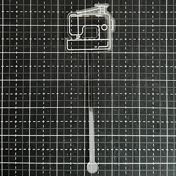 Sewing Machine Drink Swizzle Stick - Clear - Sold Individually