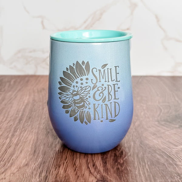 Ombre Ocean - Bee Kind - Corkcicle 12oz Stemless Tumbler