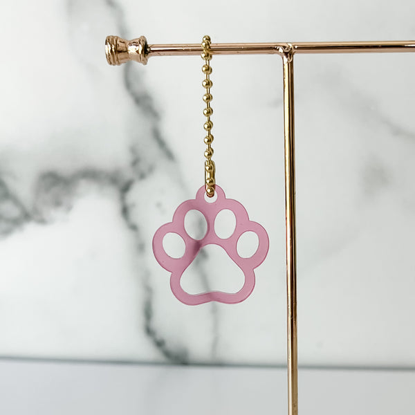 Puppy Paw - Pink - Hanging Charm - Sold Individually