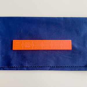 Hot Pink OklaRuler : 1" x 6" Clear Ruler