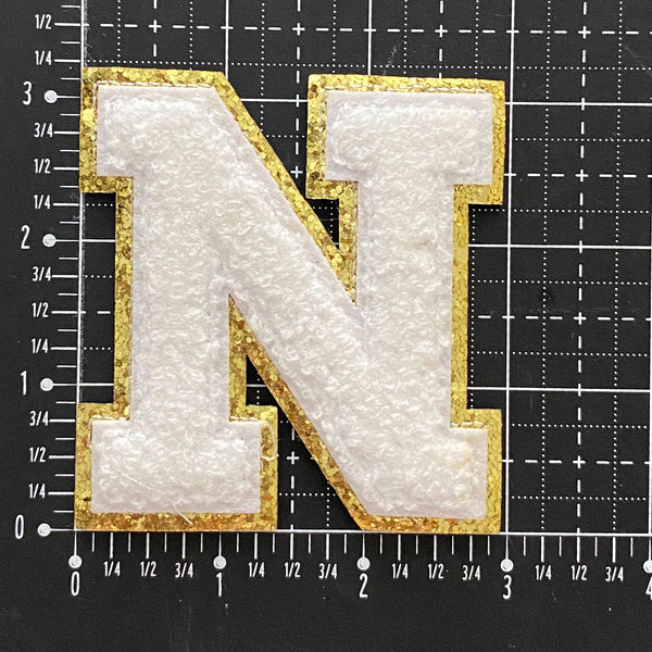 Letter Iron On Chenille Patches