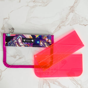 PATREON EXCLUSIVE PREORDER: Small Curved Clear Bottom Zip Pouch - Acrylic Template