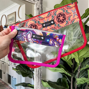 Curved Clear Bottom Zip Pouch - Soda -  Acrylic Template