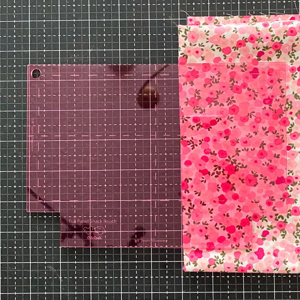 Snack Bag Template - Lining / One Panel Exterior - Pink - Acrylic Template