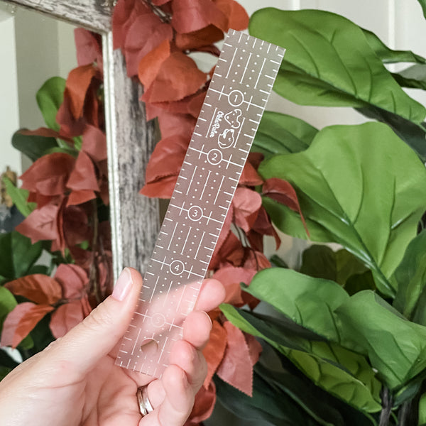Frosted OklaRuler : 1" x 6" Clear Ruler