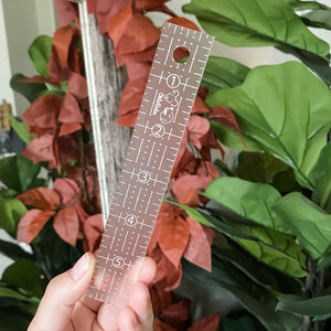 Frosted OklaRuler : 1" x 6" Transparent Ruler