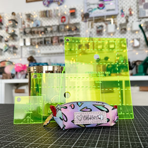 PATREON EXCLUSIVE PREORDER: Itty Bitty Boxy Bag Set of 3 - Acrylic Template